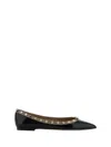 Valentino Rockstud Patent Leather Ballet Flats