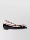 Valentino Rockstud Ballerinas Bow Detail In Black