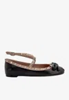 VALENTINO GARAVANI ROCKSTUD BALLERINAS IN NAPPA LEATHER