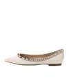 Valentino Rockstud Ballerinas In Nude