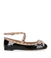 Valentino Rockstud Leather Ballet Flats