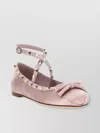 Valentino Satin "rockstud" Ballerina Bow Accent