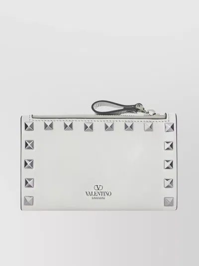 Valentino Garavani Rockstud Beaded French Wallet