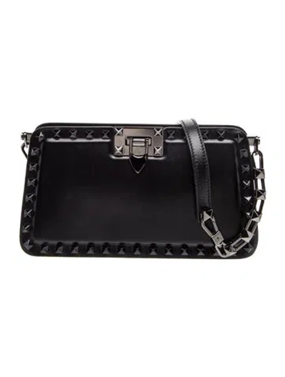 Pre-owned Valentino Garavani Rockstud Belt Bag In Black