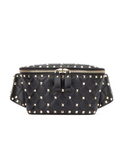 Valentino Garavani Rockstud Belt Bag In Black
