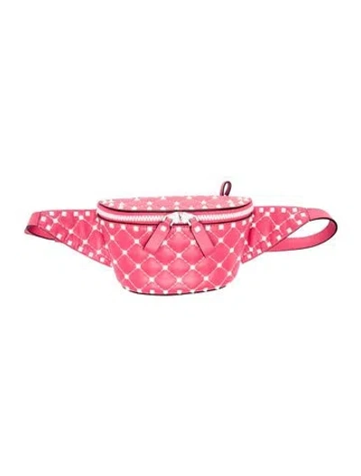 Pre-owned Valentino Garavani Rockstud Belt Bag In Pink