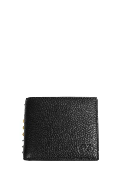 Valentino Garavani Rockstud Bifold Wallet In Black