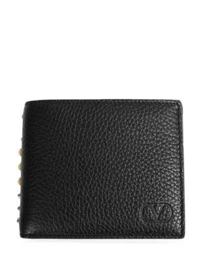 Valentino Garavani Rockstud Bifold Wallet In Black