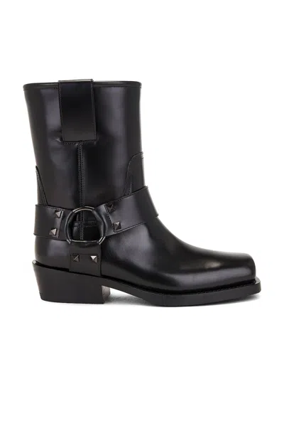 VALENTINO GARAVANI ROCKSTUD BIKER BOOT