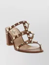 Valentino Rockstud Block Heel Open Toe Sandals