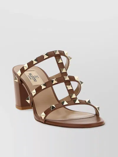 Valentino Garavani Rockstud Block Heel Open Toe Sandals