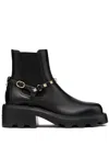 Valentino Rockstud Boots In Schwarz