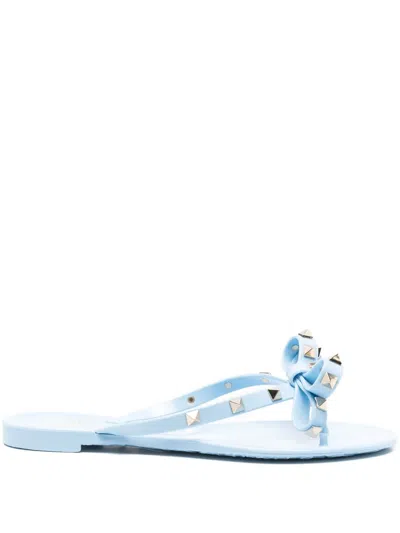 Valentino Garavani Rockstud Bow-detail Flip-flops