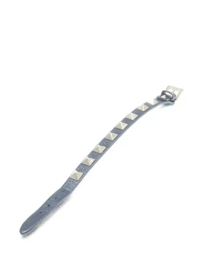 Pre-owned Valentino Garavani Rockstud Bracelet In Black