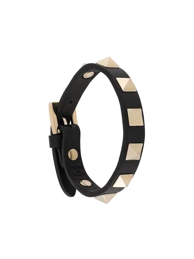 Valentino Garavani Braccialetto Rockstud Valentino In Black