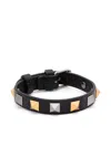 Valentino Garavani Men Rockstud Leather Bracelet In Black