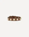 Valentino Adjustable Studded Bracelet Jewelry In Brown