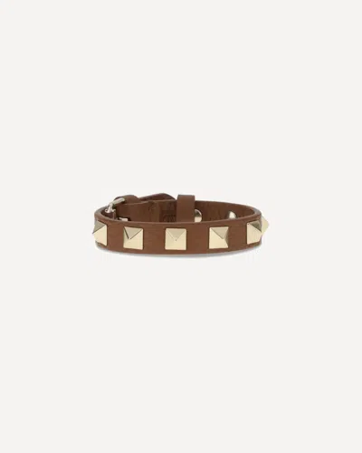 Valentino Garavani Rockstud Bracelet In Brown