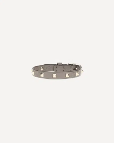 Valentino Garavani Rockstud Bracelet In Grigio