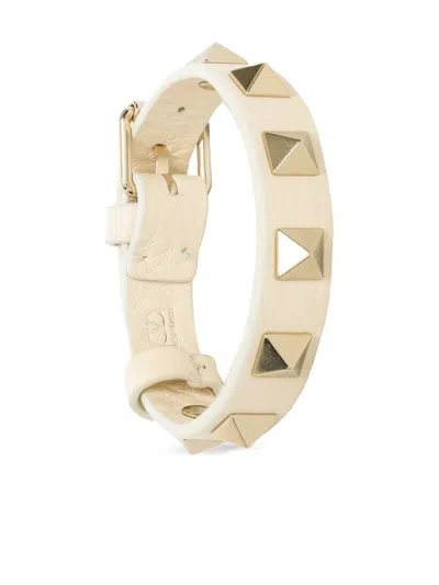Valentino Garavani Rockstud Bracelet In White