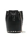 Valentino Mini Rockstud Bucket Bag In Black