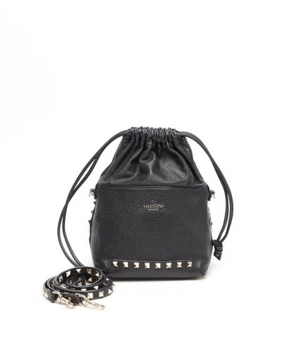 Valentino Garavani Valentino Rockstud Bucket Bag In Black