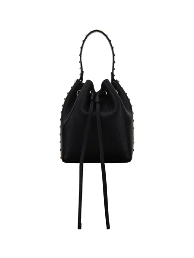 Valentino Garavani Rockstud Bucket Bag In Black