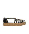 Valentino Rockstud 30 Leather Platform Sandal In Black