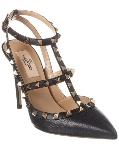 Valentino Garavani Valentino Rockstud Caged 100 Grainy Leather Pump