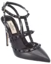 Valentino Rockstud Caged 100 Leather Pump In Black