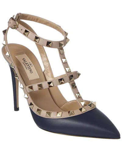 Valentino Garavani Valentino Rockstud Caged 100 Patent Pump In Black