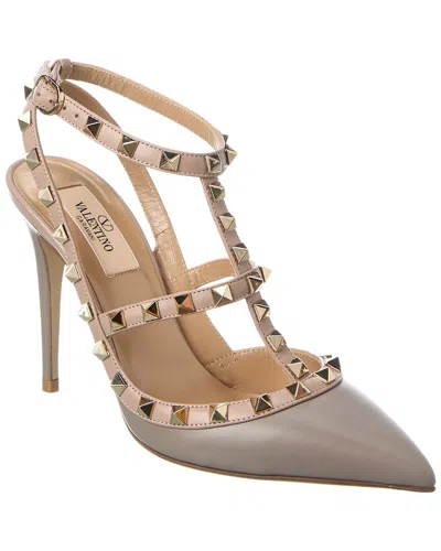 VALENTINO GARAVANI VALENTINO ROCKSTUD CAGED 100 LEATHER PUMP