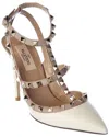 Valentino Rockstud 65 Patent Leather Pumps In White