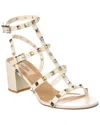 Valentino Rockstud Caged 60 Leather Ankle Strap Sandal