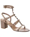 Valentino Rockstud Caged 60 Leather Ankle Strap Sandal In Multi
