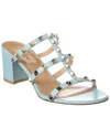 Valentino Garavani Valentino Rockstud Caged 60 Leather Sandal In Blue