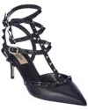 Valentino Garavani Patent Rockstud Pumps With Matching Straps And Studs 65 Mm Woman Black 41.5 In Black