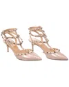 Valentino Rockstud Caged 65 Patent Ankle Strap Pump (authentic Pre-loved)