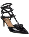 Valentino Garavani Patent Rockstud Pumps With Matching Straps And Studs 65 Mm Woman Black 41.5 In Black