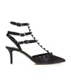 Valentino Garavani Patent Rockstud Pumps With Matching Straps And Studs 65 Mm Woman Black 41.5 In Black