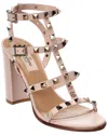 Valentino Rockstud Caged 60 Leather Ankle Strap Sandal