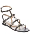 Valentino Rockstud Caged Leather Ankle Strap Sandal