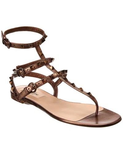 VALENTINO GARAVANI VALENTINO ROCKSTUD CAGED LEATHER ANKLE STRAP SANDAL