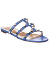 Valentino Rockstud Thong Resort Sandals In Blue