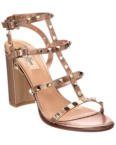 Valentino Garavani Valentino Rockstud Caged Leather Sandal In Multi