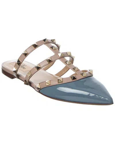 Valentino Garavani Valentino Rockstud Caged Patent Flat In Multi