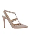 Valentino Rockstud Caged Point 110cm Pumps In Nude