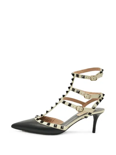 Pre-owned Valentino Garavani Rockstud Caged Pumps In Black
