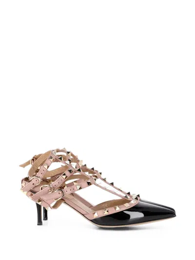 Pre-owned Valentino Garavani Rockstud Caged Pumps In Black