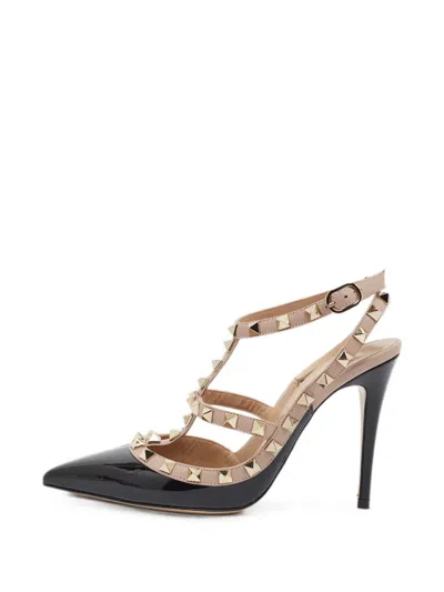Pre-owned Valentino Garavani Rockstud Caged Pumps In Black